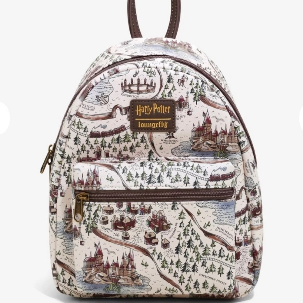 NWT Loungefly Mini Backpack Harry Potter School Grounds